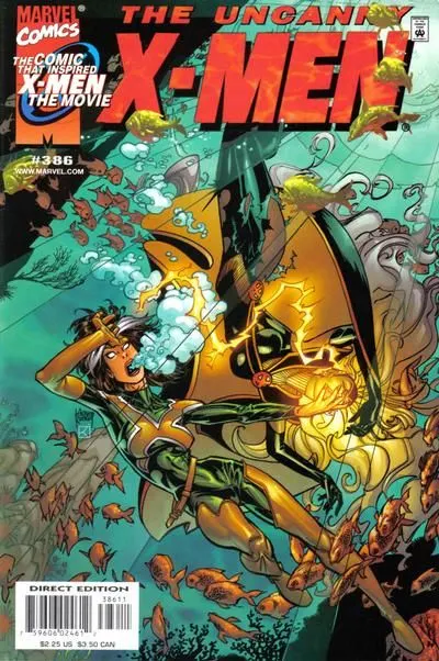 Uncanny X-Men, Vol. 1 #386 Direct Edition comic book cover, 2000