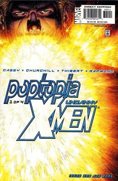 Uncanny X-Men, Vol. 1 #395 Direct Edition comic book cover, 2001