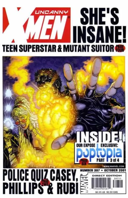 Uncanny X-Men, Vol. 1 #397 Direct Edition comic book cover, 2001