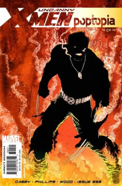 Uncanny X-Men, Vol. 1 #398 Direct Edition comic book cover, 2001