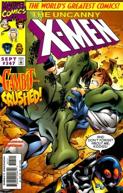 Uncanny X-Men, Vol. 1 #347 Direct Edition comic book cover, 1997