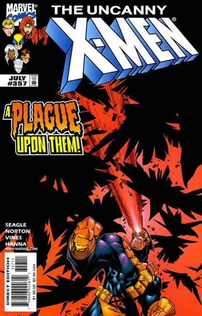 Uncanny X-Men, Vol. 1 #357 Direct Edition comic book cover, 1998
