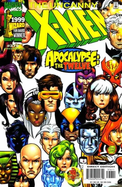 Uncanny X-Men, Vol. 1 #376 Direct Edition comic book cover, 2000