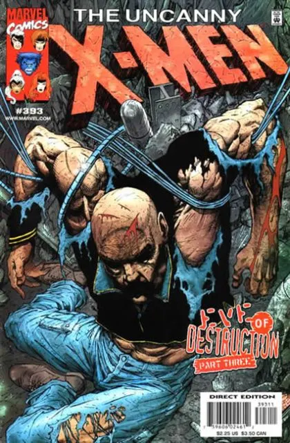 Uncanny X-Men, Vol. 1 #393 Direct Edition comic book cover, 2001