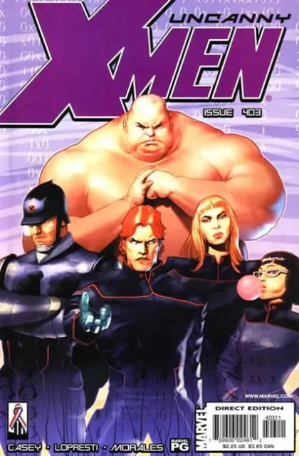 Uncanny X-Men, Vol. 1 #403 Direct Edition comic book cover, 2002