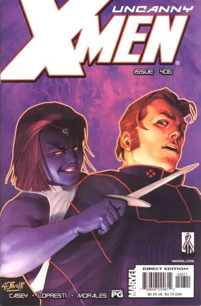 Uncanny X-Men, Vol. 1 #406 Direct Edition comic book cover, 2002