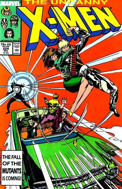 Uncanny X-Men, Vol. 1 #224 Direct Edition comic book cover, 1987