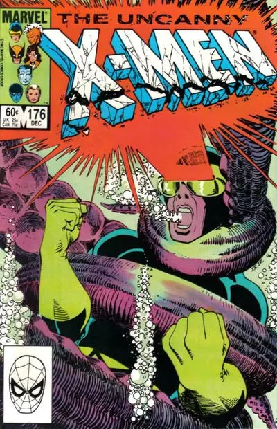 Uncanny X-Men, Vol. 1 #176 Direct Edition comic book cover, 1983