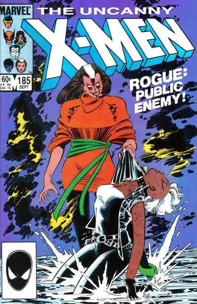 Uncanny X-Men, Vol. 1 #185 Direct Edition comic book cover, 1984