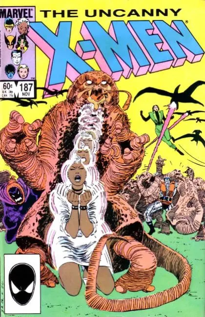 Uncanny X-Men, Vol. 1 #187 Direct Edition comic book cover, 1984