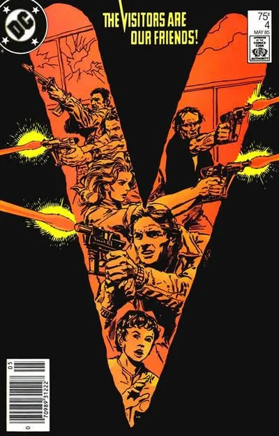 V #4 Newsstand Edition comic book cover, 1985