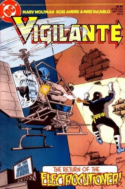 Vigilante, Vol. 1 #8 comic book cover, 1984