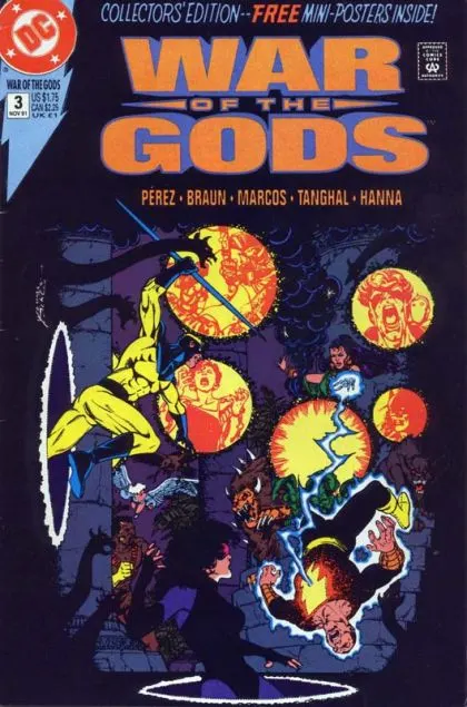 War of the Gods #3 Collectors' Edition comic book cover, 1991