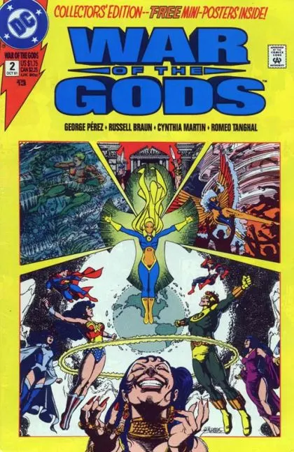 War of the Gods #2 Direct Edition comic book cover, 1991
