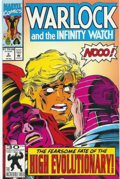 Warlock and the Infinity Watch #3 Direct Edition comic book cover, 1992