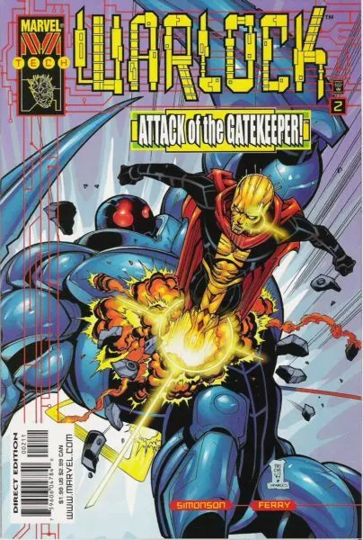 Warlock (Marvel Tech) #2 comic book cover, 1999