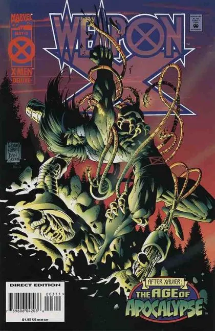 Weapon X, Vol. 1 #3 Direct Edition comic book cover, 1995