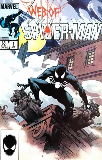Web of Spider-Man, Vol. 1 #1 Direct Edition comic book cover, 1985