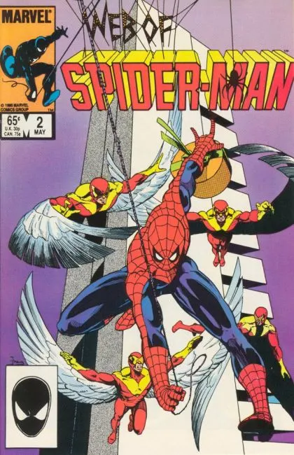 Web of Spider-Man, Vol. 1 #2 Direct Edition comic book cover, 1985