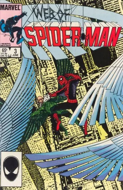 Web of Spider-Man, Vol. 1 #3 Direct Edition comic book cover, 1985