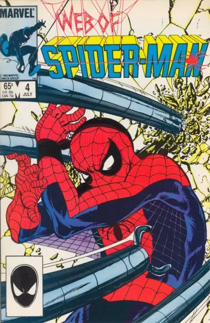 Web of Spider-Man, Vol. 1 #4 Direct Edition comic book cover, 1985