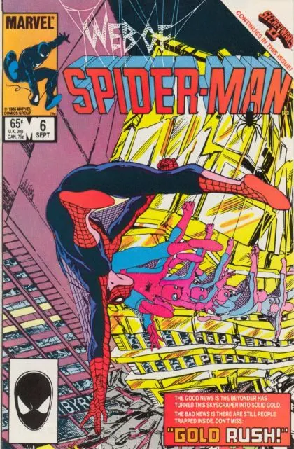 Web of Spider-Man, Vol. 1 #6 Direct Edition comic book cover, 1985