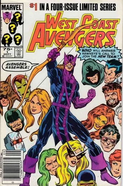 The West Coast Avengers, Vol. 1 #1 Newsstand Edition comic book cover, 1984
