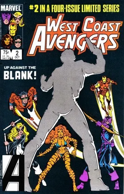 The West Coast Avengers, Vol. 1 #2 Direct Edition comic book cover, 1984