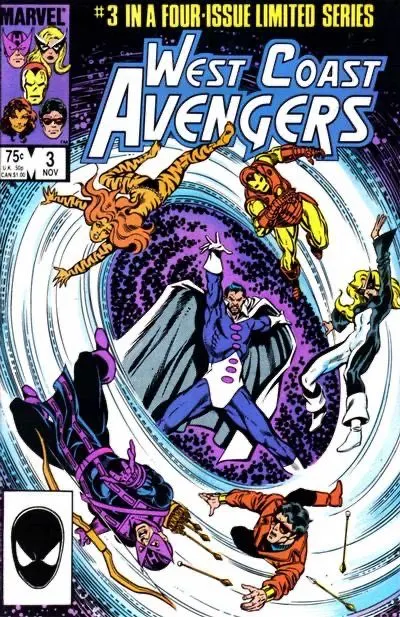 The West Coast Avengers, Vol. 1 #3 Direct Edition comic book cover, 1984