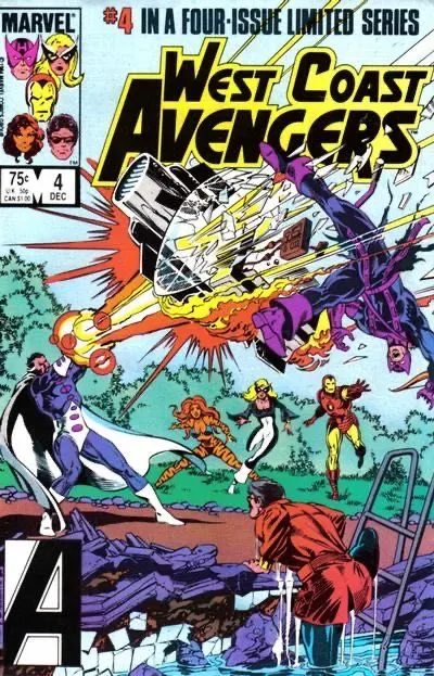 The West Coast Avengers, Vol. 1 #4 Direct Edition comic book cover, 1984