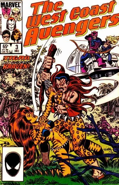 The West Coast Avengers, Vol. 2 #3 Direct Edition comic book cover, 1985